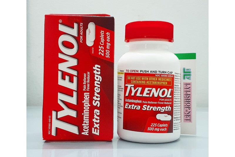 Viên Uống Giảm Đau Hạ Sốt Tylenol Extra Strength 500mg 225 Viên