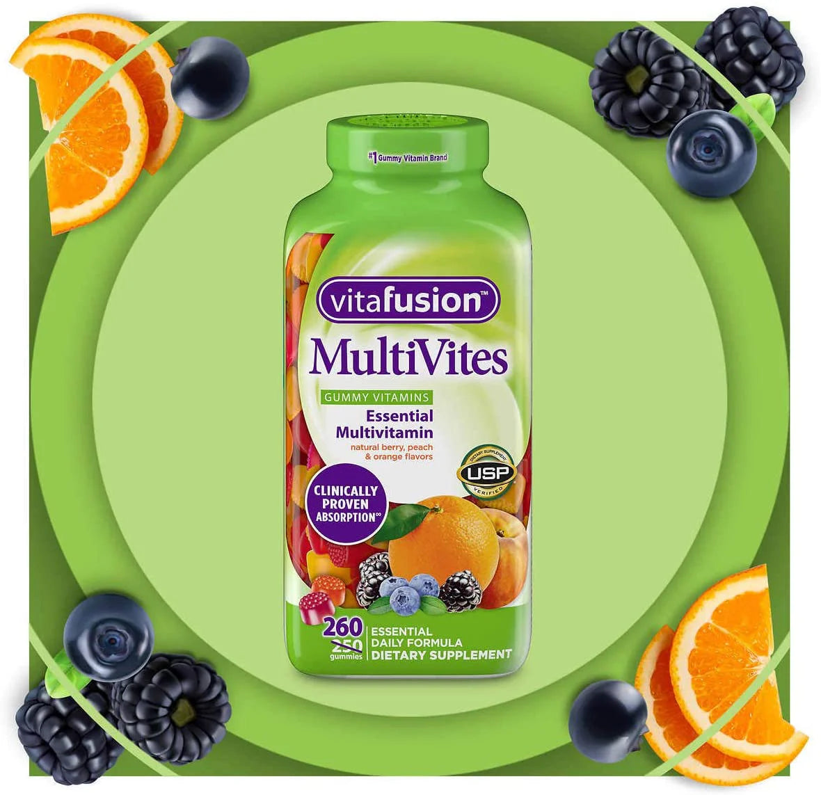 Kẹo Dẻo Vita Fusion Bổ Sung Vitamin MultiVites Gummy Vitamins 260 Viên