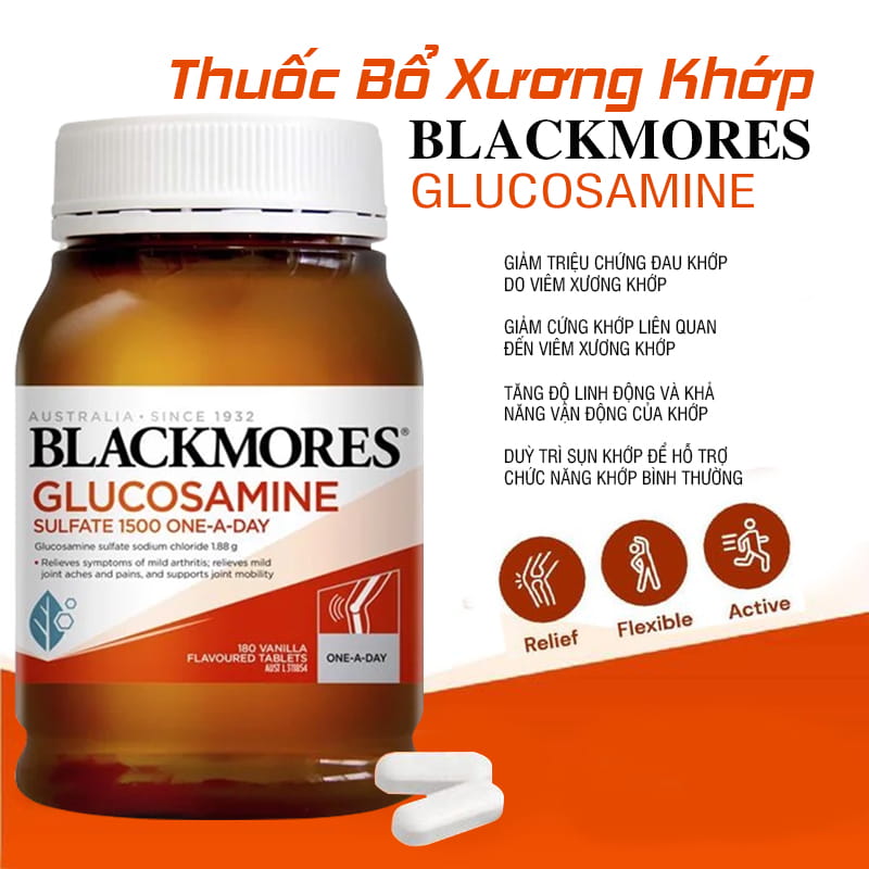 Viên Uống Bổ Khớp Blackmores Glucosamine Sulfate One A Day 1500mg 180 Viên