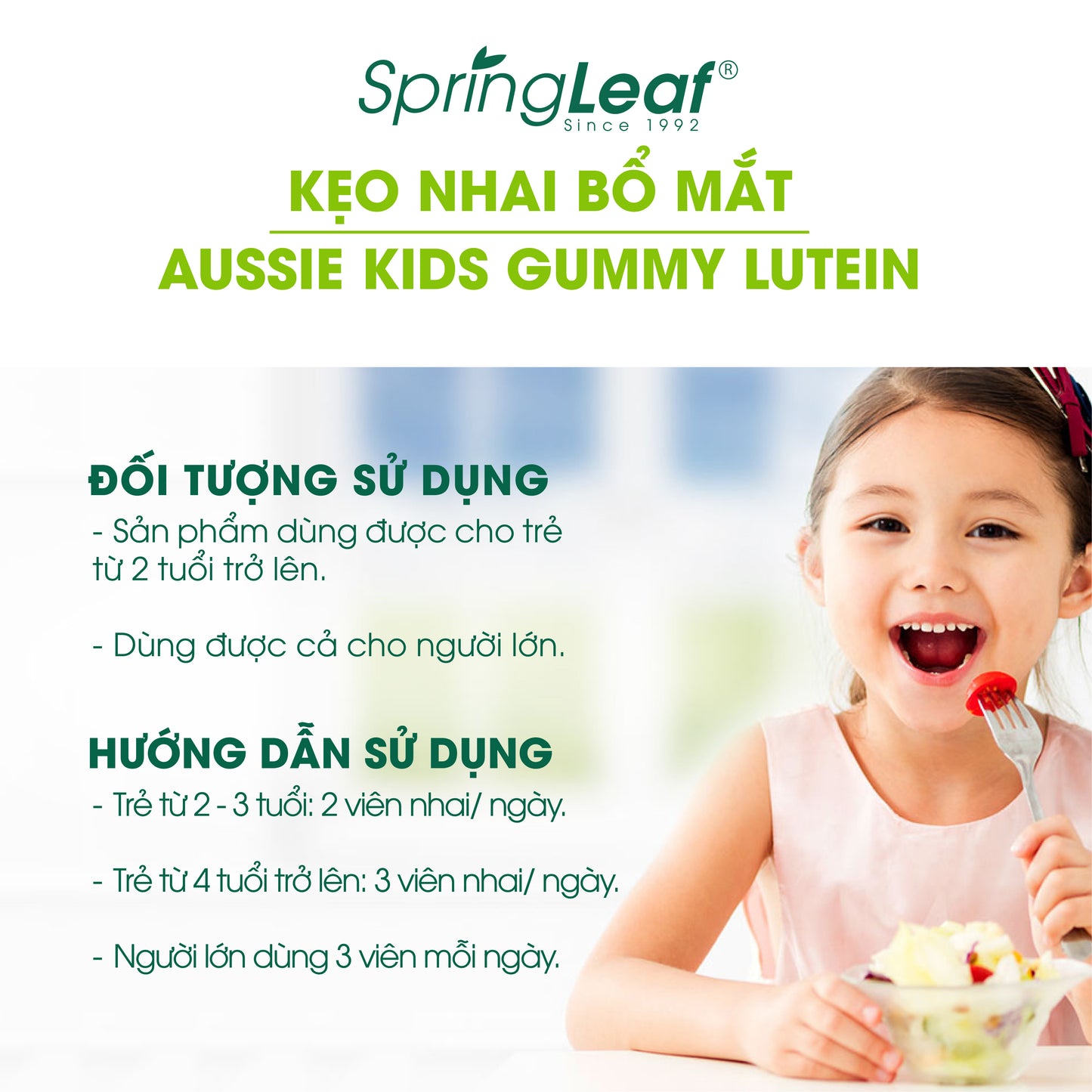 Kẹo Dẻo Spring Leaf Bổ Mắt Cho Bé 200g (Từ 1 Tháng)