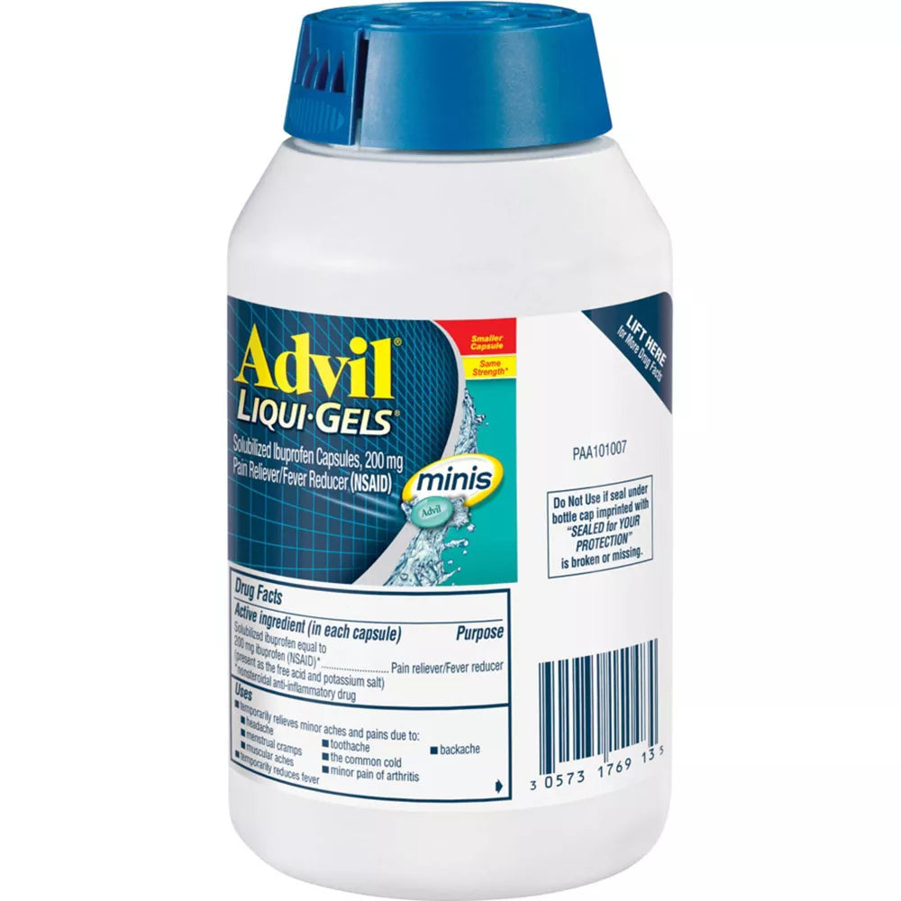Viên Uống Giảm Đau Hạ Sốt Advil Liqui Gels Minicaps Chai 200mg