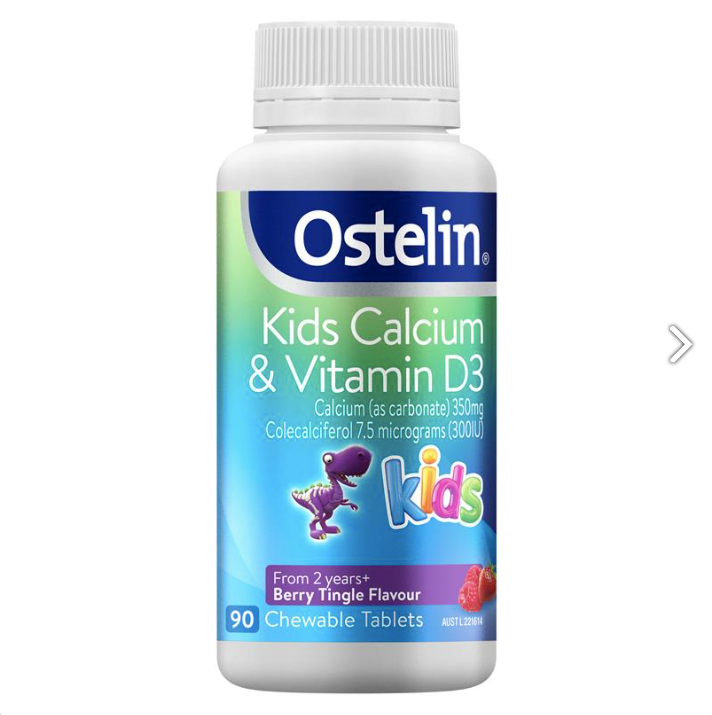 Viên Uống Ostelin Kids Bổ Sung Calcium & Vitamin D3 90 Viên (2-13 Tuổi)
