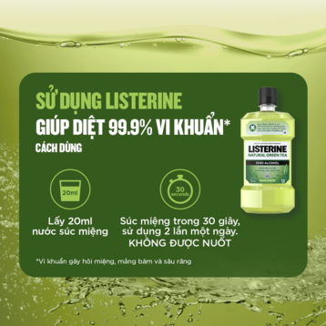 Nước Súc Miệng Trà Xanh Listerine Natural Green Tea 750ml