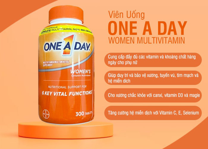 Viên Uống One a Day Bổ Sung Vitamin Tổng Hợp Cho Phụ Nữ 300 Viên