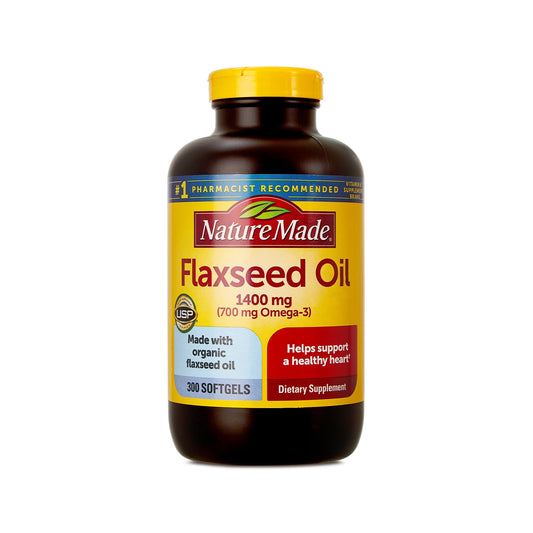 Viên Uống Hỗ Trợ Tim Mạch Nature Made Organic Flaxseed Oil 1400 mg 300 Viên