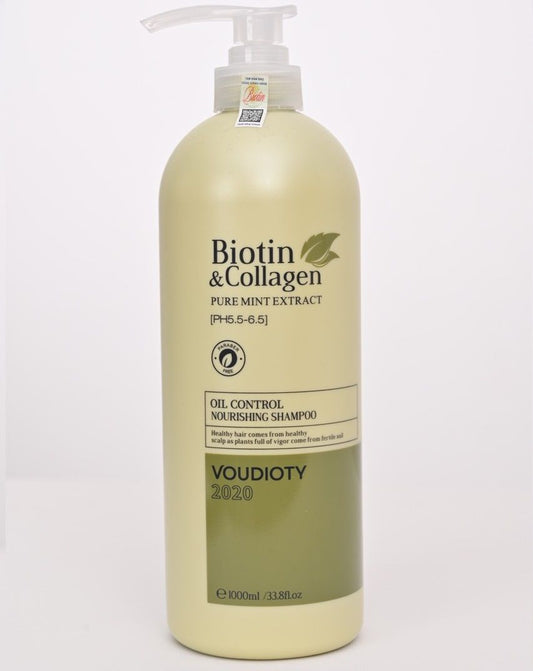 Dầu Gội Dưỡng Ẩm Yuiluim Biotin & Collagen Pure Mint Extract Softening Moisturizing 1000ml