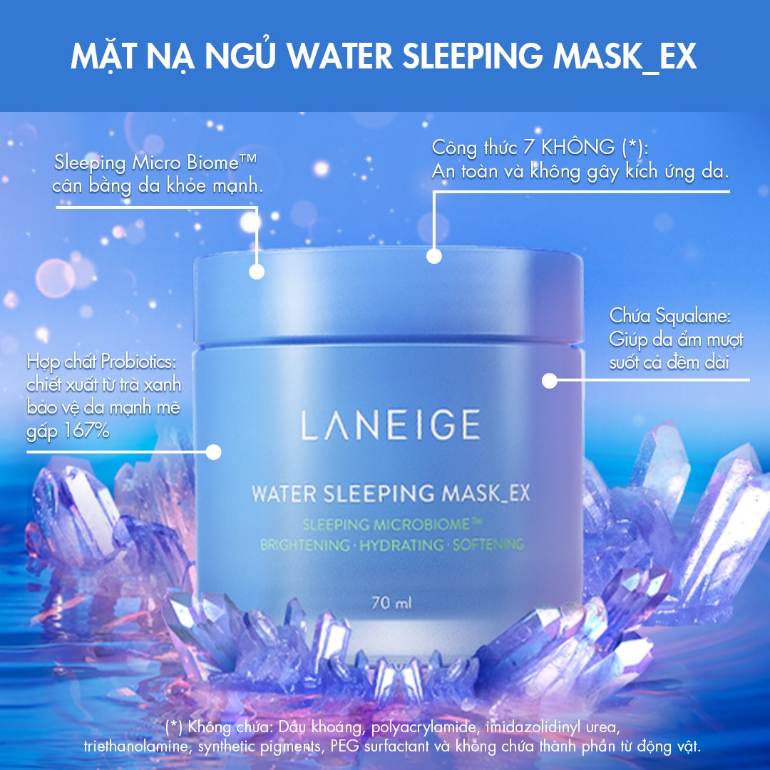 Mặt Nạ Ngủ Dưỡng Ẩm & Tăng Khả Năng Bảo Vệ Da Laneige Water Sleeping Mask Ex 70ml