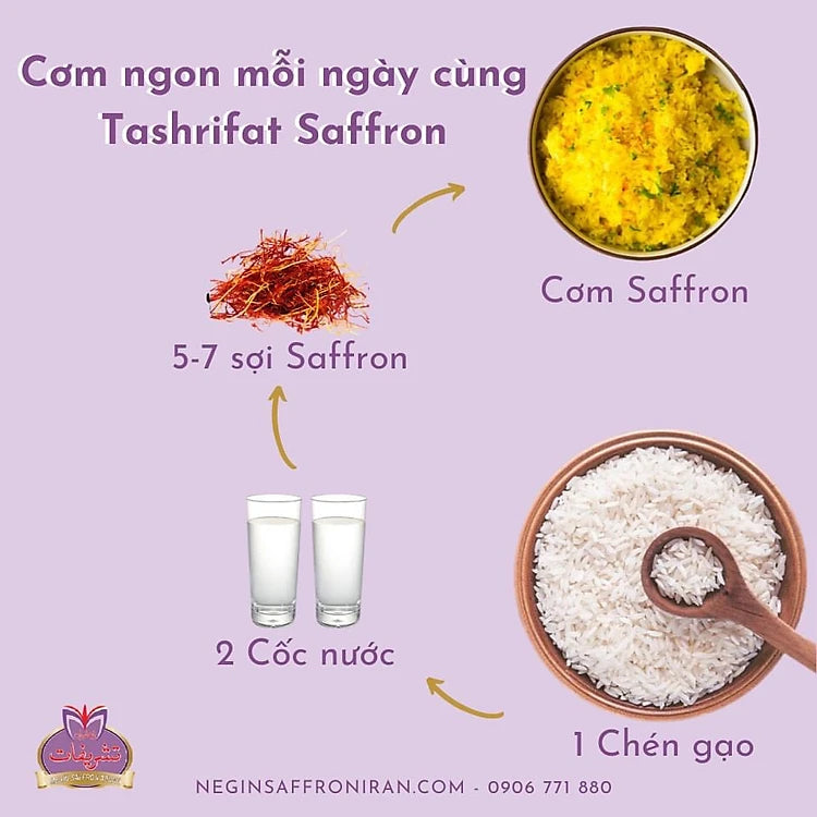 Nhụy hoa nghệ tây Tashrifat 100% Iranian Saffron 3g