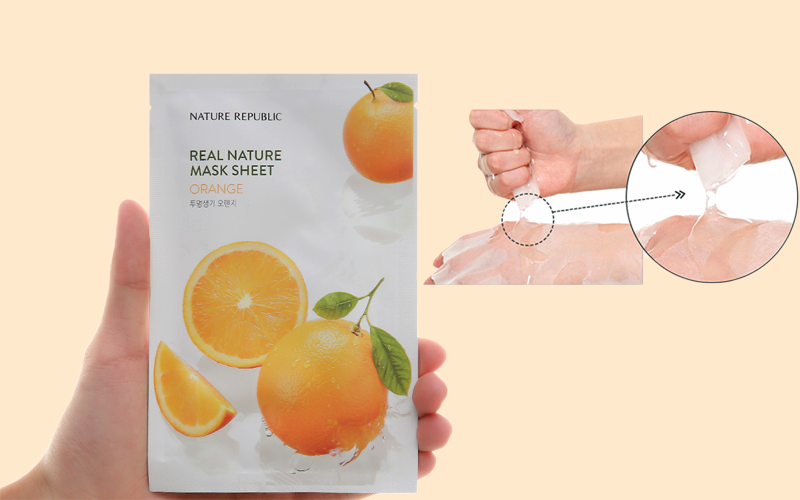 Mặt Nạ Chiết Xuất Cam Dưỡng Trắng Nature Republic Real Nature Mask Sheet 23ml